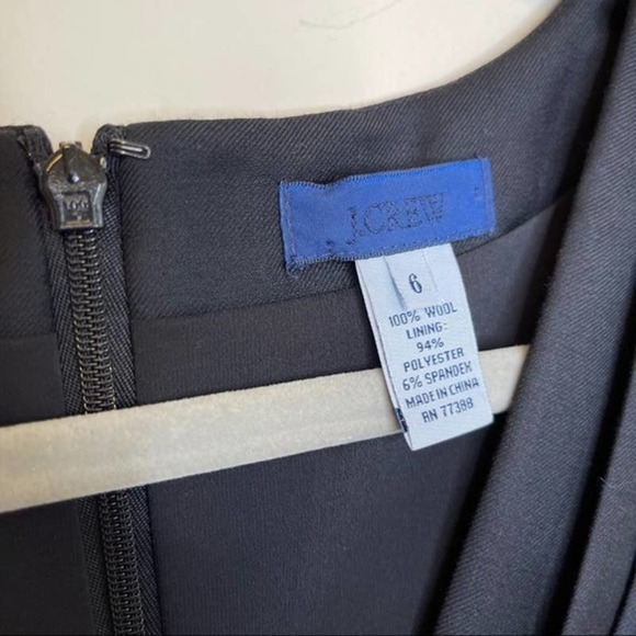 J. Crew Gray Wool Pleated Sleeveless Sheath Dress 6 - Picture 3 of 7